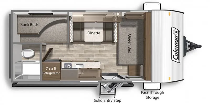 Dutchmen Coleman Lantern LT 17FQWE floor plan