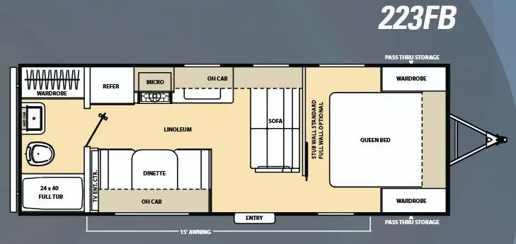 Coachmen Catalina 223FB floor plan