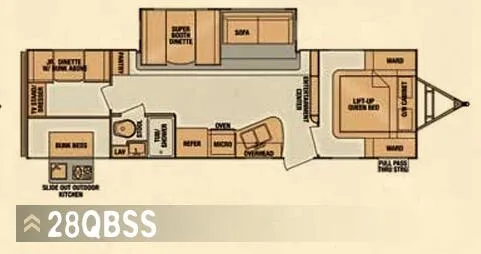 Cruiser RV Radiance 28QBSS floor plan