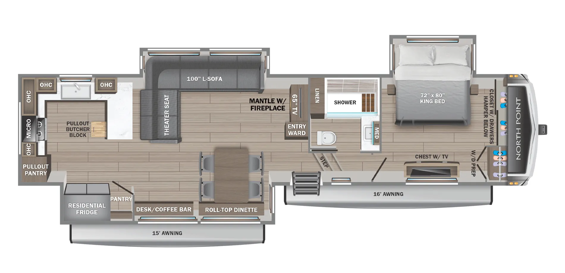 2025 Jayco North Point 365RKTS - Floor plan