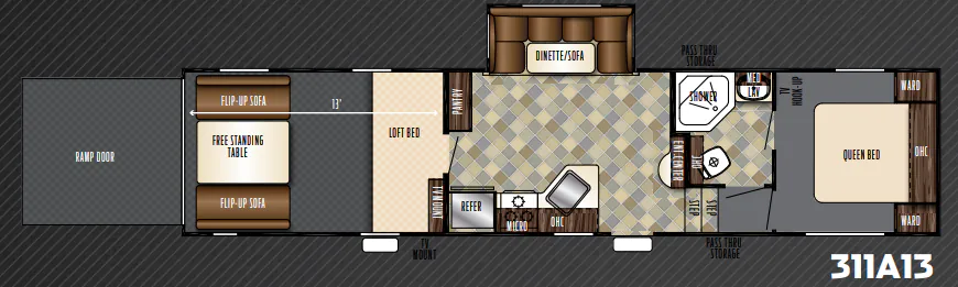 Forest River Vengeance Super Sport 311A13 floor plan