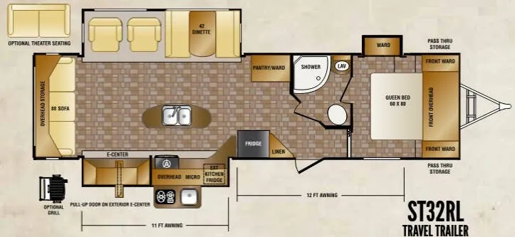 CrossRoads Sunset Trail Reserve ST32RL floor plan