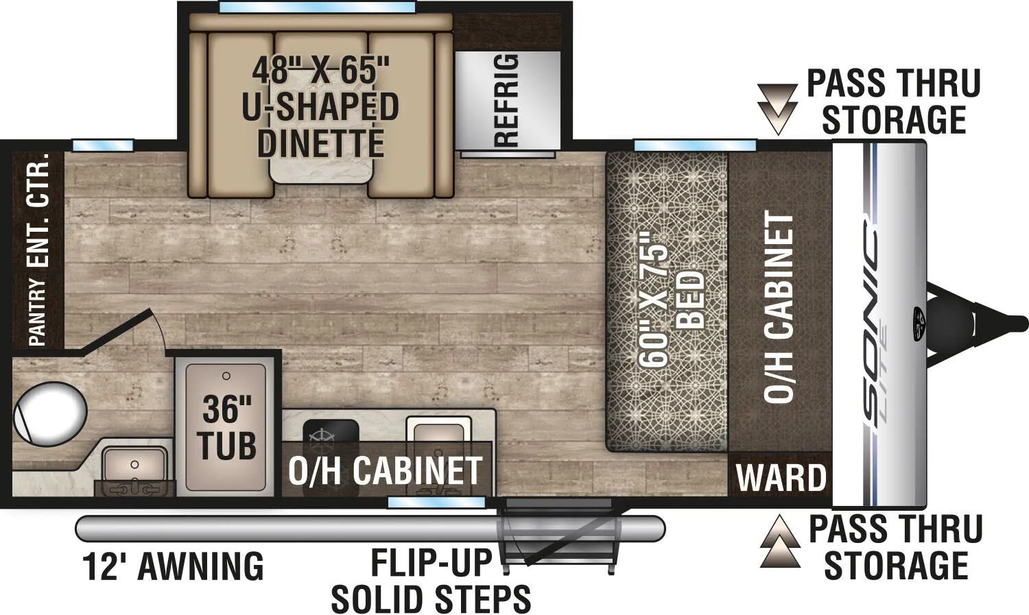 Venture RV Sonic Lite SL169VMK floor plan