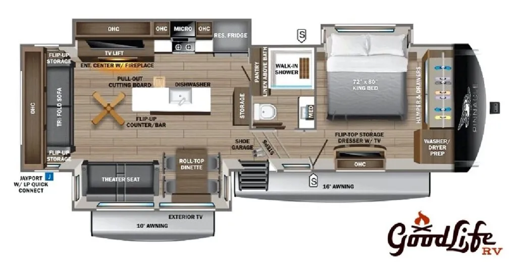 2026 Jayco Pinnacle 32RLTS - Floor plan