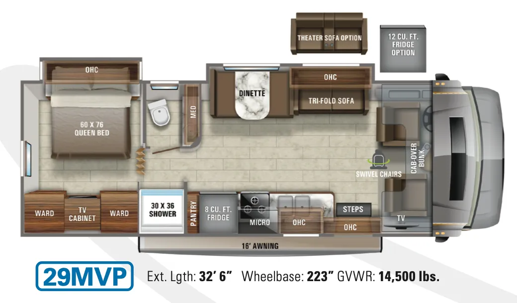 2020 Jayco Greyhawk 29MV - Floor plan