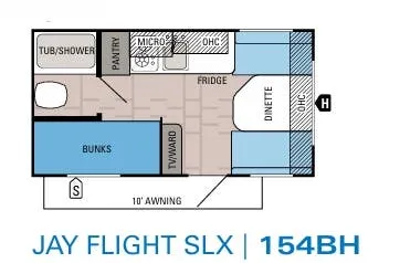 Jayco Jay Flight SLX 154BH floor plan