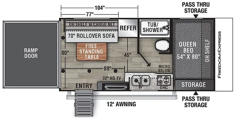 Coachmen Freedom Express Blast 17BLSE floor plan