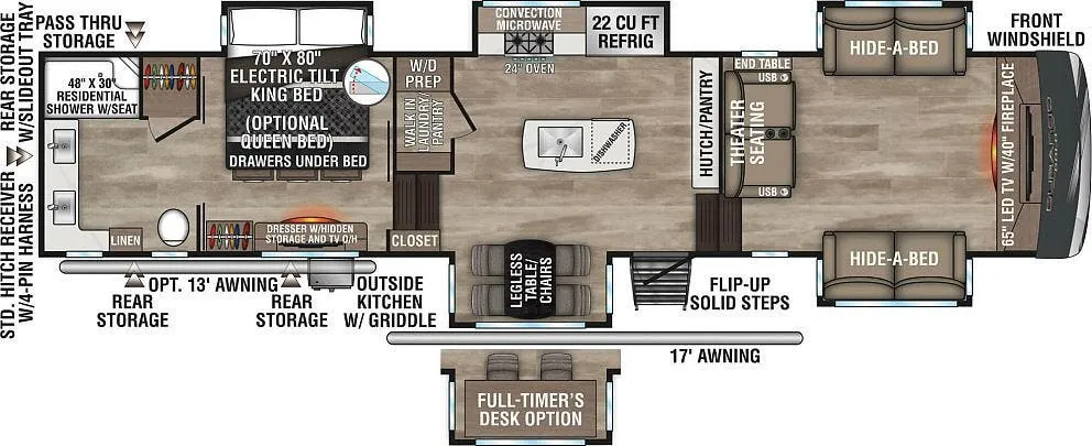 K-Z Durango Gold G387FLF floor plan