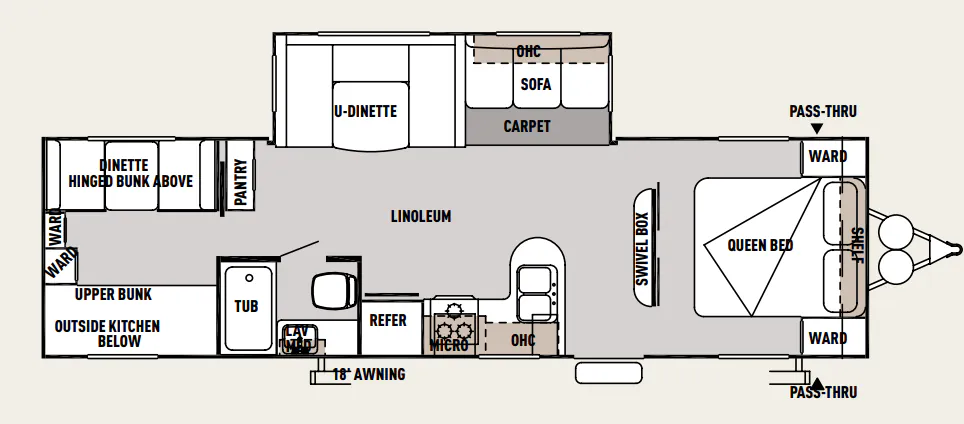 Forest River Wildwood 30KQBSS floor plan