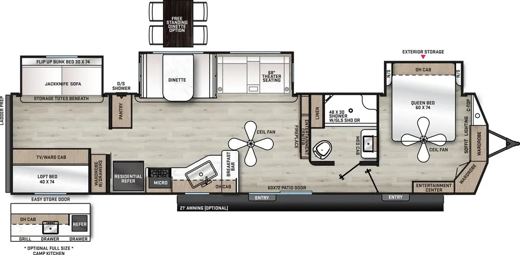 2025 Coachmen Catalina Destination Series 40BHTS floor plan