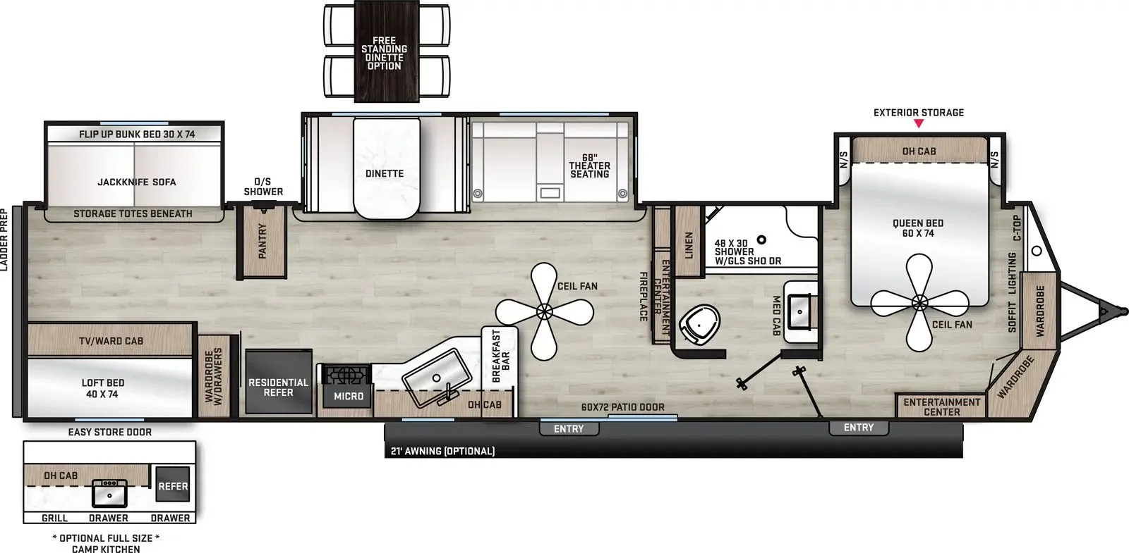 2025 Coachmen Catalina Destination Series 40BHTS - Floor plan