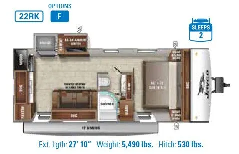 Jayco Jay Feather 22RK floor plan