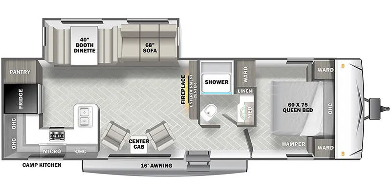 2022 Forest River EVO T2792 - Floor plan