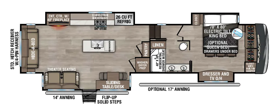 K-Z Durango Gold G383RLQ floor plan