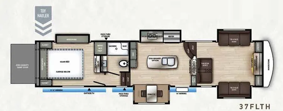 Forest River RiverStone 37FLTH floor plan