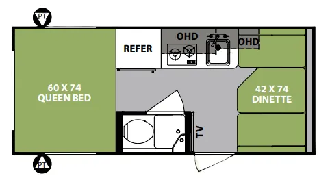 Forest River R-Pod RP-171 floor plan