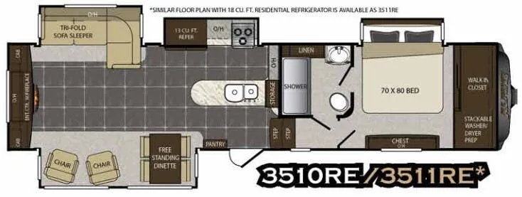 Keystone Alpine 3510RE floor plan