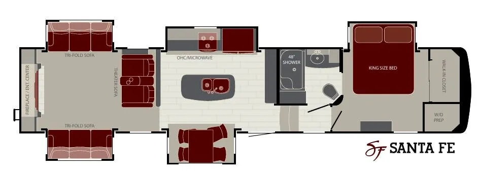 Cruiser RV South Fork SANTA FE floor plan