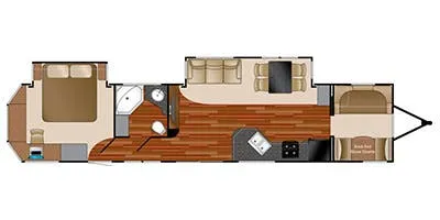 2013 Heartland 411BH 411BH - Floor plan