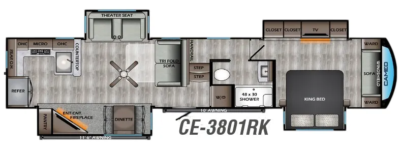 CrossRoads Cameo 3801RK floor plan