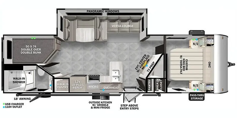 Forest River Salem Northwest 26DBUD floor plan