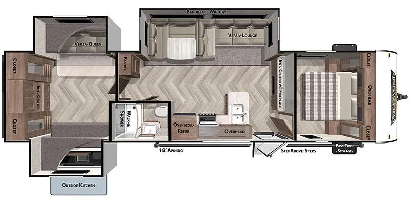 2015 Forest River Wildwood 31KQBTS - Floor plan