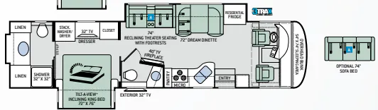 Thor Motor Coach Palazzo 36.3 floor plan