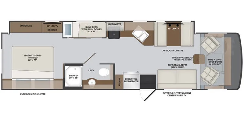 2026 Holiday Rambler Admiral 34J - Floor plan