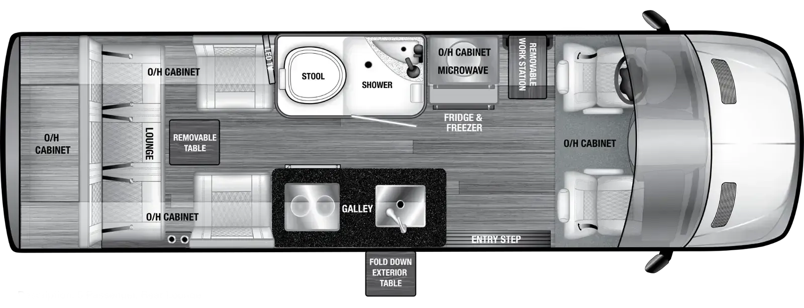 OGV Luxury Coach VTOUR 170 5RL floor plan