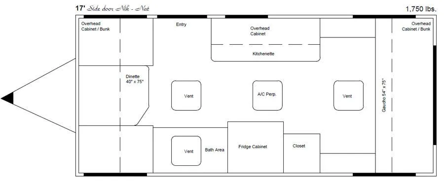 Taylor Coach Nik-Nat SIDE DOOR floor plan