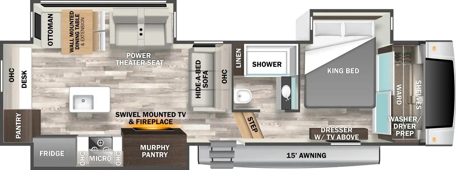 Forest River Cedar Creek Experience 3125RD floor plan