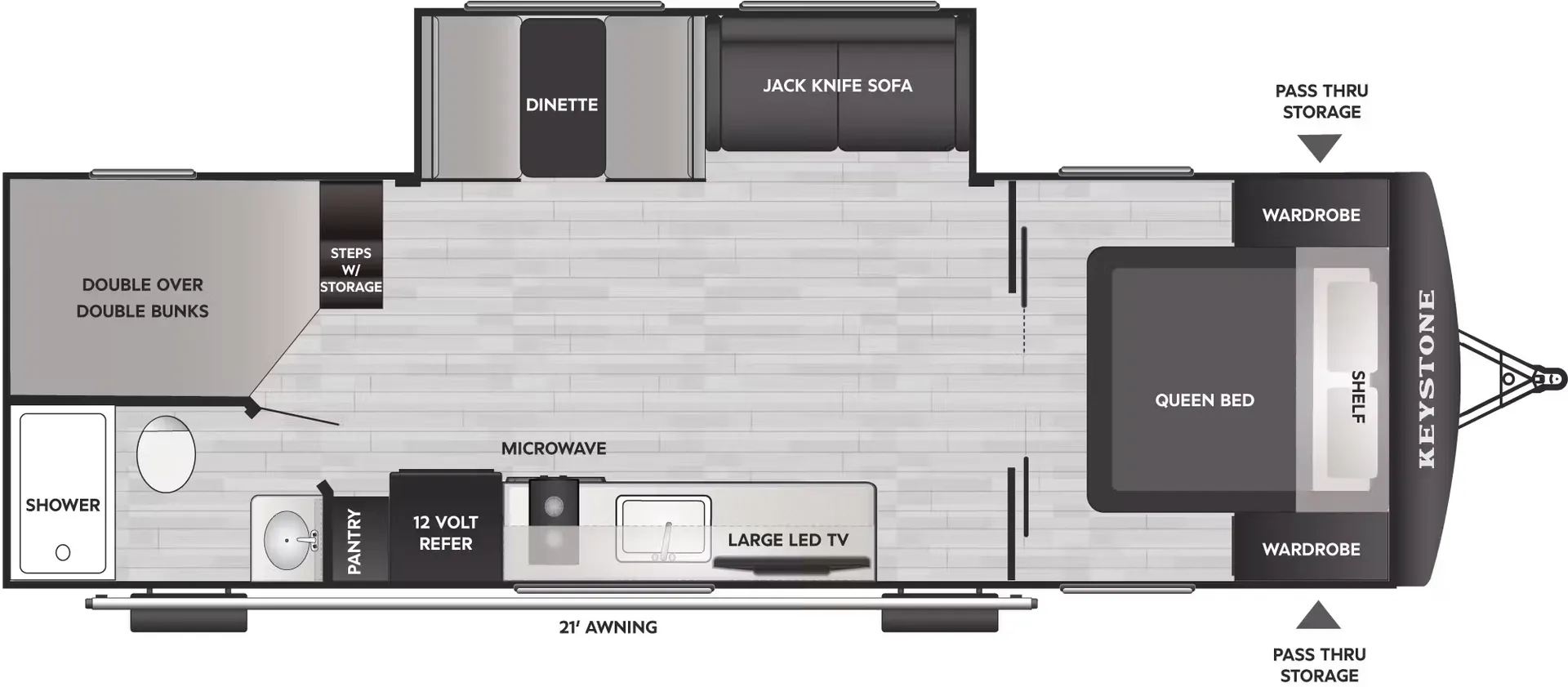 2027 Keystone Passport 260BHCWE - Floor plan