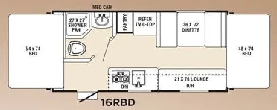 Forest River Viking 16RBD floor plan