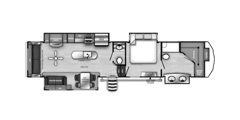 2021 Forest River Sierra 368FBDS floor plan