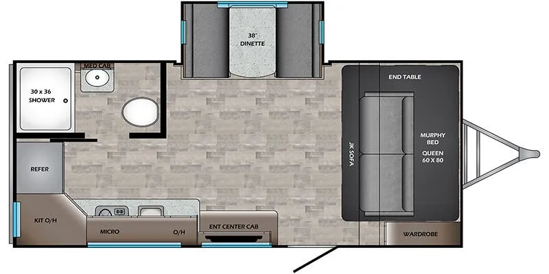 CrossRoads Sunset Trail Super Lite SS185RK floor plan