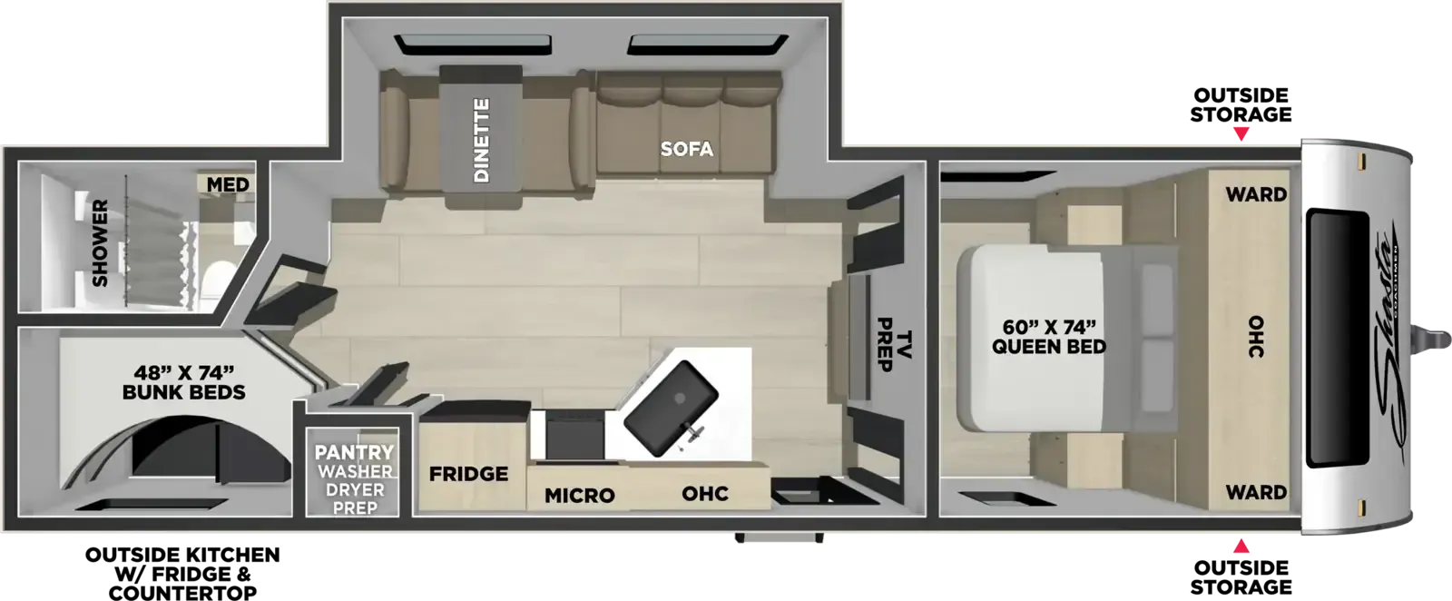 Shasta I-5 5 527BHS floor plan