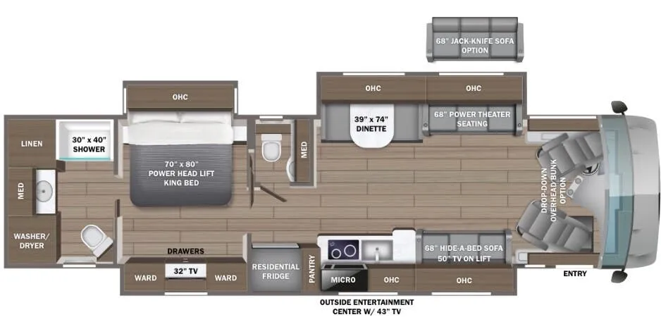 Entegra Coach Reatta 39T2 floor plan