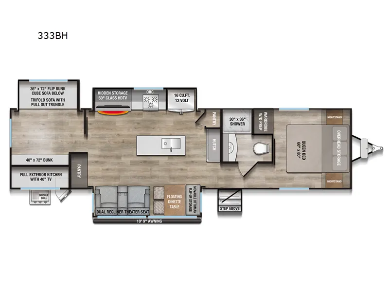 2026 Alliance RV Avenue 333BH floor plan
