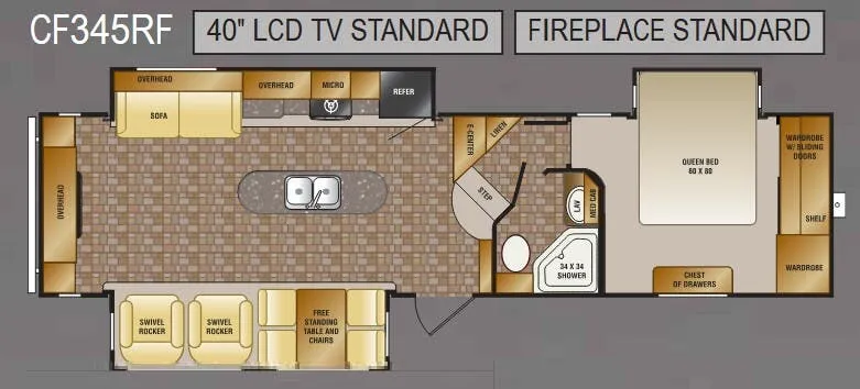 CrossRoads Cruiser Patriot CF345RF floor plan