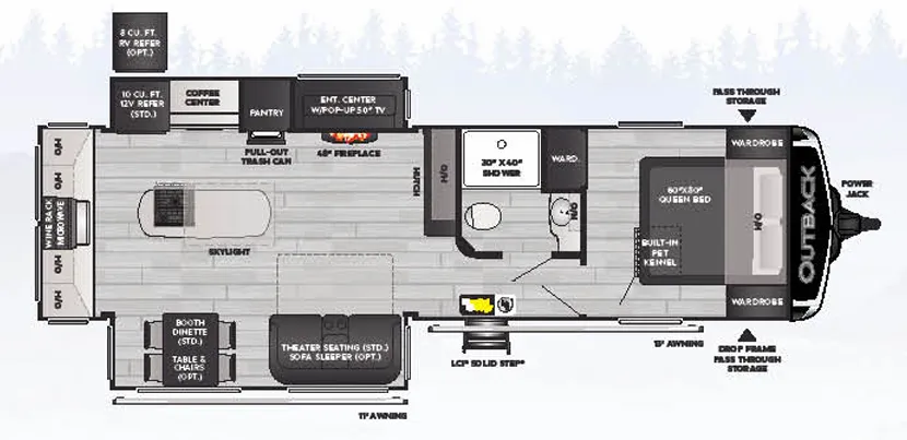 Keystone Outback 300ML floor plan
