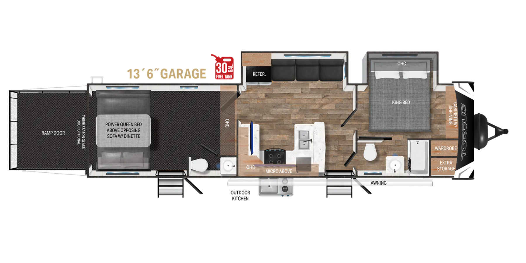 Heartland Torque T331 floor plan