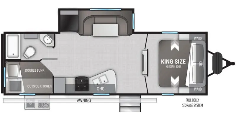 Cruiser RV Radiance R-25BH floor plan