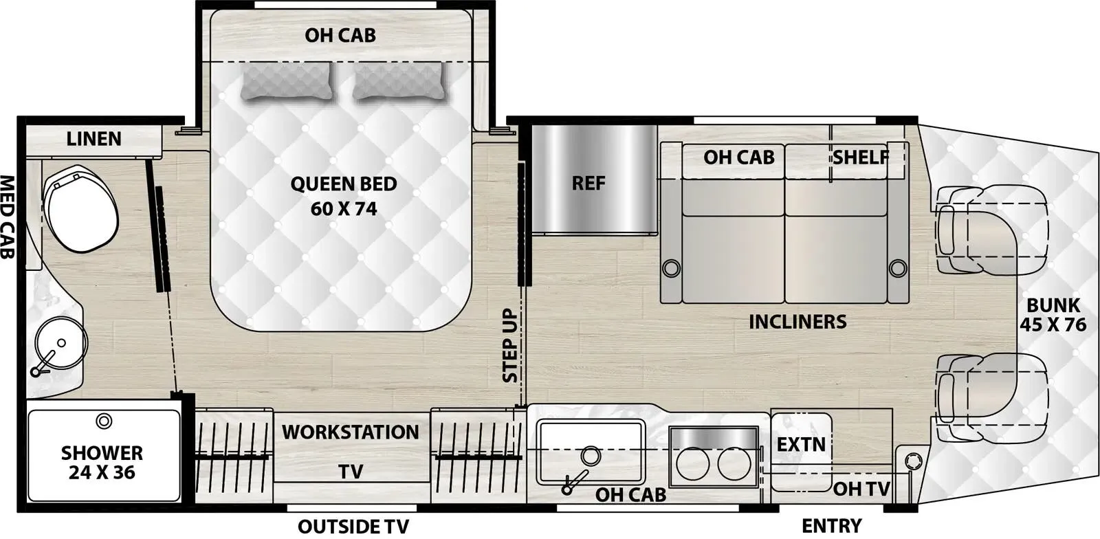 Coachmen Prism Select 26RB floor plan