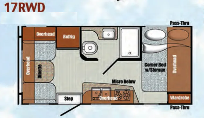 Gulf Stream Vista Cruiser 17RWD floor plan