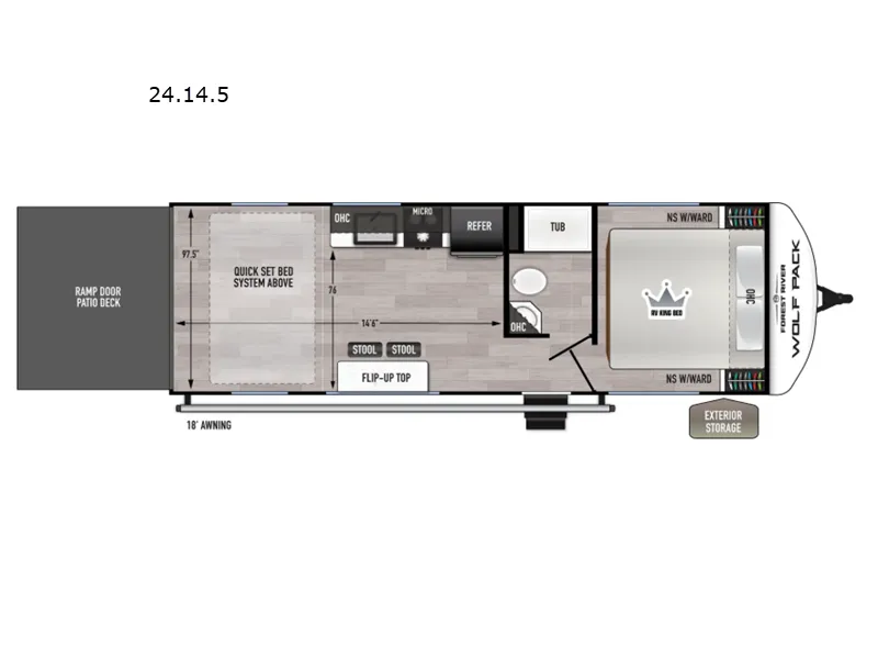 2026 Forest River Cherokee Wolf Pack 24-14.5 floor plan