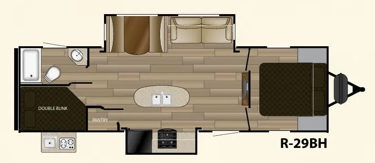 2018 Cruiser RV Radiance 29BH floor plan