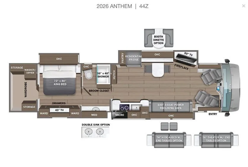 Entegra Coach Anthem 44Z floor plan