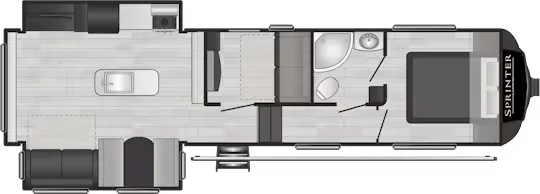 Keystone Sprinter 31MB floor plan