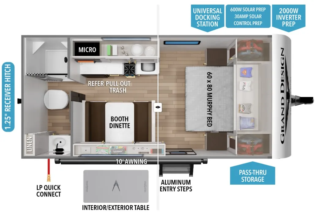2026 Grand Design Transcend One 151RB - Floor plan