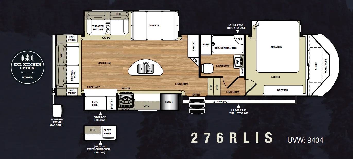 Forest River Salem Hemisphere Lite 276RLIS floor plan